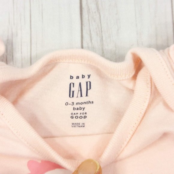 Baby Girl 2 Outfit Summer Bodysuit Set Little Sister Birds Flowers Pink Gold 0-3 - Picture 4 of 10